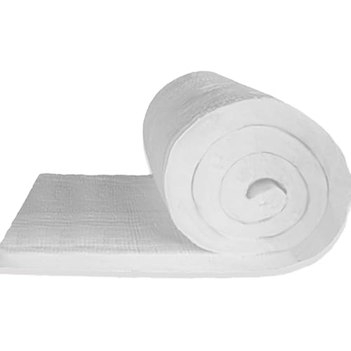 HTRDHT Keramische Fasermatte - Hochtemperaturfeste Feuerlöschdecke für Kaminöfen & Industrie (1260°C Beständig) - Wärmeisolierende Silikat-Keramikfasern für(Size:3800x600x25mm(149.61x23.6x0.98inches)) von HTRDHT