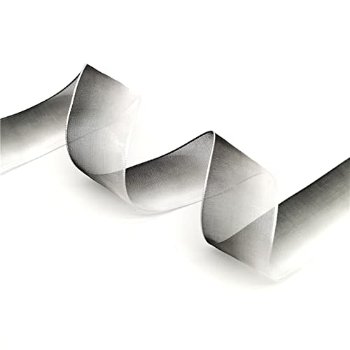 5 Yards 25 mm Farbverlauf Organzabänder für Hochzeit Home Decor DIY Geschenkverpackung Handgemachte Accessoires - Schwarz-Weiß 5 Yards 25 mm Farbverlauf Organzabänder für Hochzeit Home Decor DIY Geschenkverpackung Handgemachte Accessoires - Schwarz-Weiß von HTRNDDFF