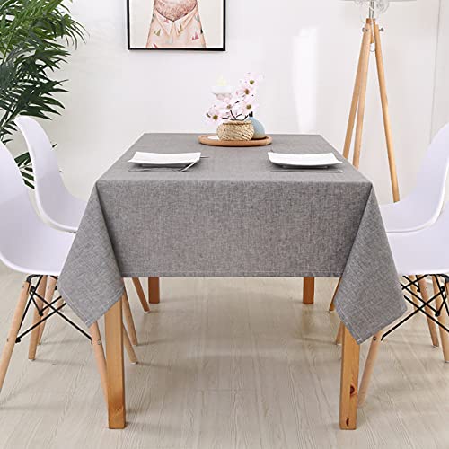 Einfarbig Baumwolle Leinen Tischdecke Esstisch Abdeckung Dekorative Tischdecke Rechteckige Tischdecken Esstisch Abdeckung-grau,130x160cm Einfarbig Baumwolle Leinen Tischdecke Esstisch Abdeckung Dekorative Tischdecke Rechteckige Tischdecken Esstisch Abdeckung-grau,130x160cm von HTRNDDFF