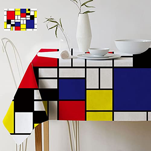 Geometrische Farbe Kunst Mondrian Plaid Muster Dekor Stil Wasserdicht Leinen Tischdecken Home Gallery Schreibtisch Dekorative Tischdecke-G,140*220cm Geometrische Farbe Kunst Mondrian Plaid Muster Dekor Stil Wasserdicht Leinen Tischdecken Home Gallery Schreibtisch Dekorative Tischdecke-G,140*220cm von HTRNDDFF