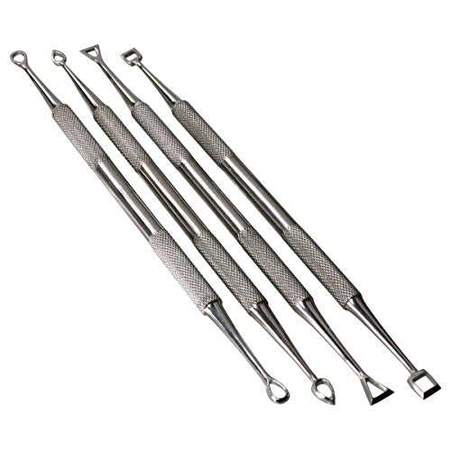 HTS 156C4 4-teiliges Werkzeug-Set aus Edelstahl mit hohler Spitze zum Schnitzen von Wachs und Ton HTS 156C4 4-teiliges Werkzeug-Set aus Edelstahl mit hohler Spitze zum Schnitzen von Wachs und Ton von HTS