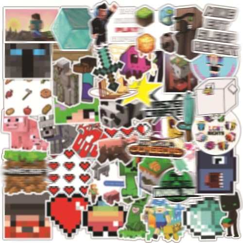HTTDSLF 102 Stück Sticker Set, Mine craft Aufkleber, Wasserfeste Kinder Sticker, Kindergeburtstag Geschenk Party Dekorationen, Belohnungen, Aufkleber kinder für Schränke, Laptops, Fahrräder HTTDSLF 102 Stück Sticker Set, Mine craft Aufkleber, Wasserfeste Kinder Sticker, Kindergeburtstag Geschenk Party Dekorationen, Belohnungen, Aufkleber kinder für Schränke, Laptops, Fahrräder von HTTDSLF