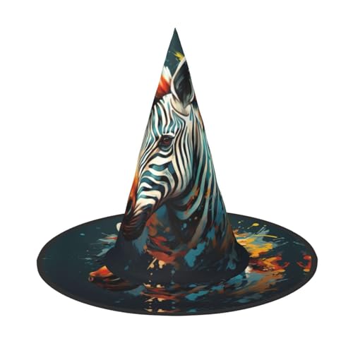 Abstrakter Tier-Zebrabdruck Karneval Halloween Hexenhut Kostüm Zubehör Faltbare Kappe Party Maskerade Dekor Abstrakter Tier-Zebrabdruck Karneval Halloween Hexenhut Kostüm Zubehör Faltbare Kappe Party Maskerade Dekor von HTTUP