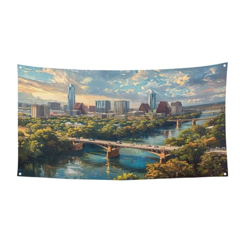 Austin Texasprint Festliches Partybanner für Halloween, Hochzeiten und Feiern von HTTUP