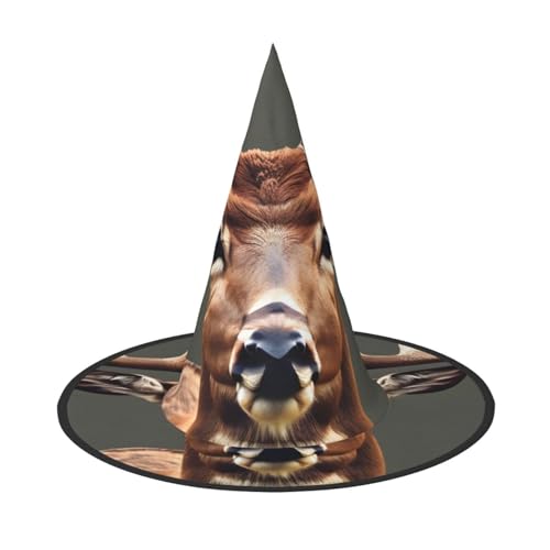 Beauty Hirsch Druck Karneval Halloween Hexenhut Kostüm Zubehör Faltbare Kappe Party Maskerade Dekor Beauty Hirsch Druck Karneval Halloween Hexenhut Kostüm Zubehör Faltbare Kappe Party Maskerade Dekor von HTTUP