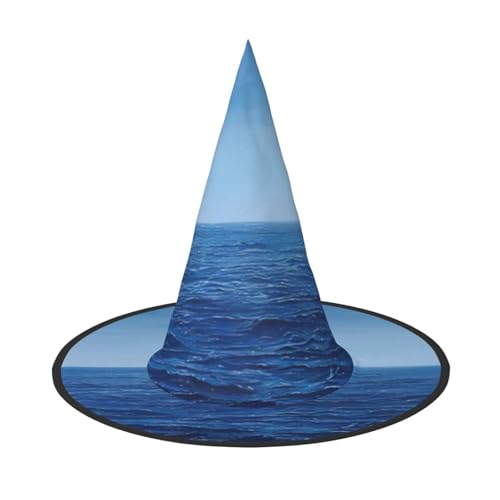 Blauer Ozean Meer Druck Karneval Halloween Hexe Hut Kostüm Zubehör Faltbare Kappe Party Maskerade Dekor, Schwarz, 1 Blauer Ozean Meer Druck Karneval Halloween Hexe Hut Kostüm Zubehör Faltbare Kappe Party Maskerade Dekor, Schwarz, 1 von HTTUP