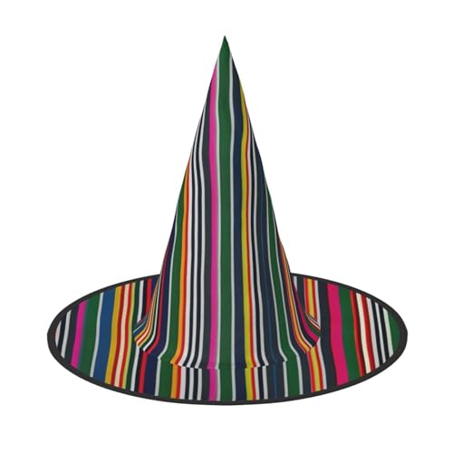 Bunte Streifen Druck Karneval Halloween Hexenhut Kostüm Zubehör Faltbare Kappe Party Maskerade Dekor Bunte Streifen Druck Karneval Halloween Hexenhut Kostüm Zubehör Faltbare Kappe Party Maskerade Dekor von HTTUP
