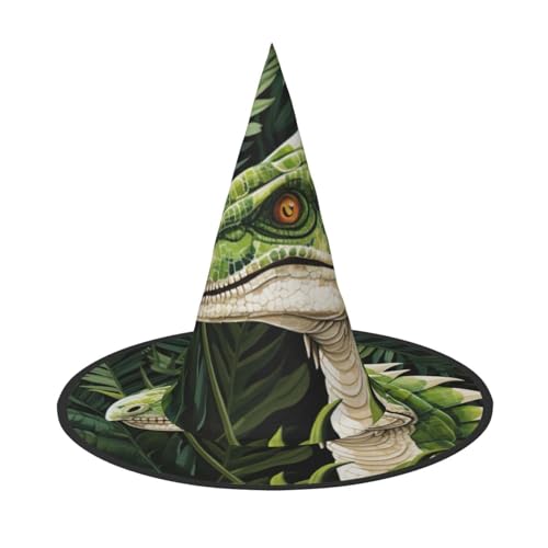 Dinosaurier Palmblatt Druck Karneval Halloween Hexenhut Kostüm Zubehör Faltbare Kappe Party Maskerade Dekor Dinosaurier Palmblatt Druck Karneval Halloween Hexenhut Kostüm Zubehör Faltbare Kappe Party Maskerade Dekor von HTTUP