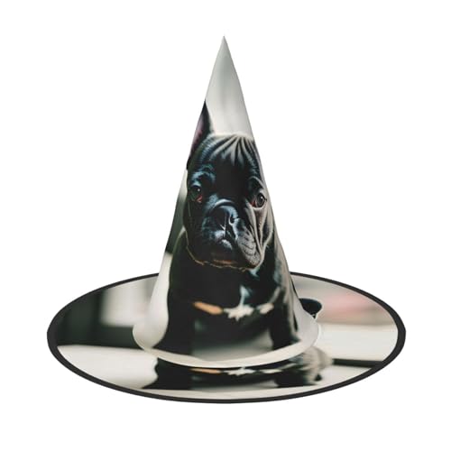 Entzückender Hexenhut Französische Bulldogge Druck für Karneval Halloween Faltbares Kostüm Zubehör Party Dekoration Entzückender Hexenhut Französische Bulldogge Druck für Karneval Halloween Faltbares Kostüm Zubehör Party Dekoration von HTTUP