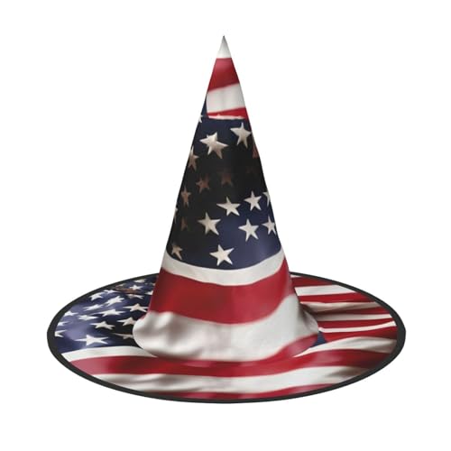 Feuerwehrmann Amerikanische Flagge Druck Karneval Halloween Hexenhut Kostüm Zubehör Faltbare Kappe Party Maskerade Dekor von HTTUP