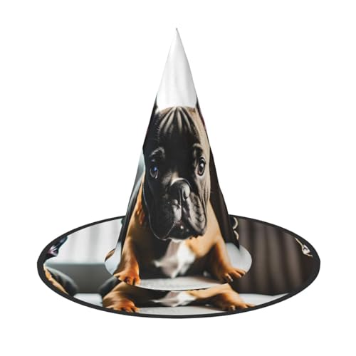 Französische Bulldogge Druck Karneval Halloween Hexenhut Kostüm Zubehör Faltbare Kappe Party Maskerade Dekor Französische Bulldogge Druck Karneval Halloween Hexenhut Kostüm Zubehör Faltbare Kappe Party Maskerade Dekor von HTTUP