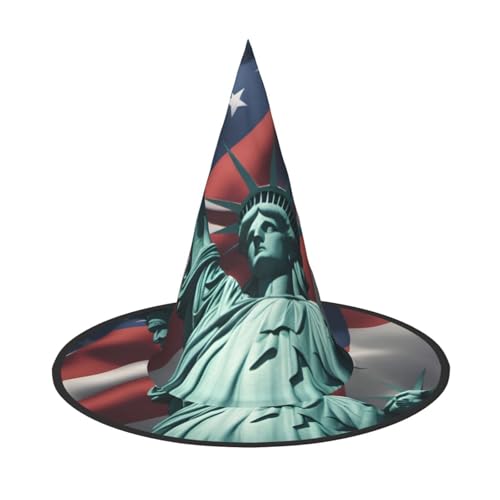 Freiheitsstatue, Flagge, Druck, Karneval, Halloween, Hexenhut, Kostüm, Zubehör, faltbare Kappe, Party, Maskerade Dekor Freiheitsstatue, Flagge, Druck, Karneval, Halloween, Hexenhut, Kostüm, Zubehör, faltbare Kappe, Party, Maskerade Dekor von HTTUP