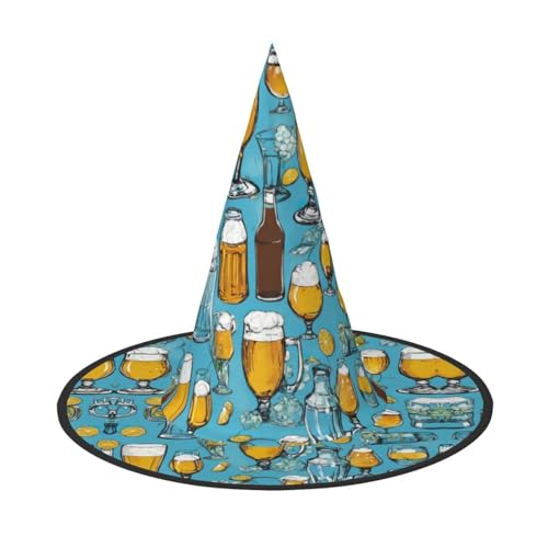 HTTUP Bier Bubble Print Stilvoller Vintage Hut Karneval Halloween Hut Erwachsene Kostüm Zubehör Mottopartys von HTTUP