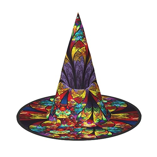 HTTUP Blume Buntglasdruck Stilvolle Vintage Hut Karneval Halloween Hut Erwachsene Kostüm Zubehör Mottopartys HTTUP Blume Buntglasdruck Stilvolle Vintage Hut Karneval Halloween Hut Erwachsene Kostüm Zubehör Mottopartys von HTTUP