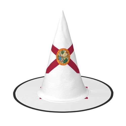 HTTUP Flagge von Florida Druck Stilvolle Vintage Hut Karneval Halloween Hut Erwachsene Kostüm Zubehör Mottopartys HTTUP Flagge von Florida Druck Stilvolle Vintage Hut Karneval Halloween Hut Erwachsene Kostüm Zubehör Mottopartys von HTTUP