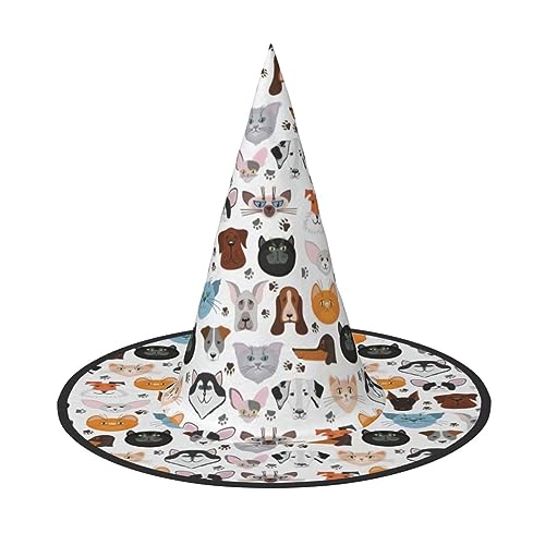 HTTUP Katzen- und Hundegesichter Bulldogge Beagle Labrador Druck Stilvolle Vintage Hut Karneval Halloween Hut Erwachsene Kostüm Zubehör Mottopartys HTTUP Katzen- und Hundegesichter Bulldogge Beagle Labrador Druck Stilvolle Vintage Hut Karneval Halloween Hut Erwachsene Kostüm Zubehör Mottopartys von HTTUP