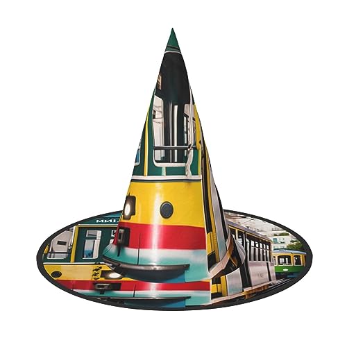 HTTUP Lissabon Tram Print Stilvolle Vintage Hut Karneval Halloween Hut Erwachsene Kostüm Zubehör Mottopartys von HTTUP