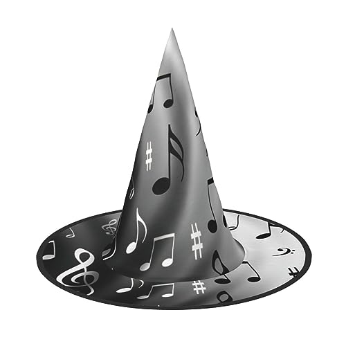HTTUP Musiknoten Druck Druck Stilvolle Vintage Hut Karneval Halloween Hut Erwachsene Kostüm Zubehör Mottopartys von HTTUP
