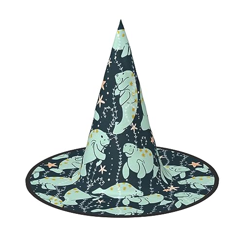HTTUP Seekuh Tiere Kalb Druck Stilvolle Vintage Hut Karneval Halloween Hut Erwachsene Kostüm Zubehör Mottopartys von HTTUP