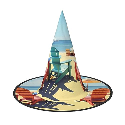 HTTUP Strandkörbe und Landschafts-Druck, stilvoller Vintage-Hut, Karneval, Halloween, Hut für Erwachsene, Kostümzubehör, Themenpartys HTTUP Strandkörbe und Landschafts-Druck, stilvoller Vintage-Hut, Karneval, Halloween, Hut für Erwachsene, Kostümzubehör, Themenpartys von HTTUP