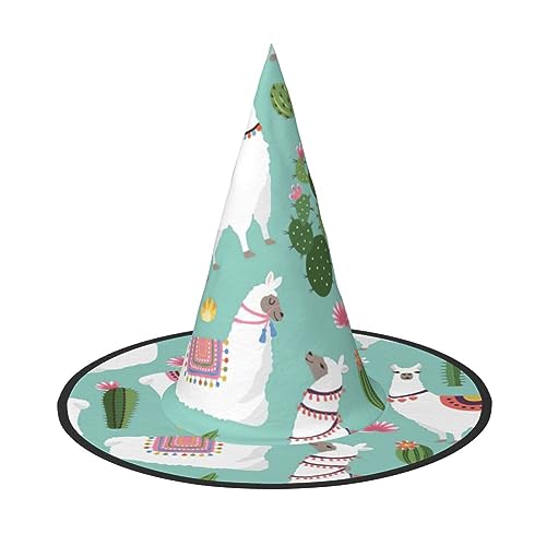 HTTUP Tropischer Lama, Alpaka, Kaktus, Blumendruck, stilvoller Vintage-Hut, Karneval, Halloween, Hut für Erwachsene, Kostümzubehör, Mottopartys HTTUP Tropischer Lama, Alpaka, Kaktus, Blumendruck, stilvoller Vintage-Hut, Karneval, Halloween, Hut für Erwachsene, Kostümzubehör, Mottopartys von HTTUP