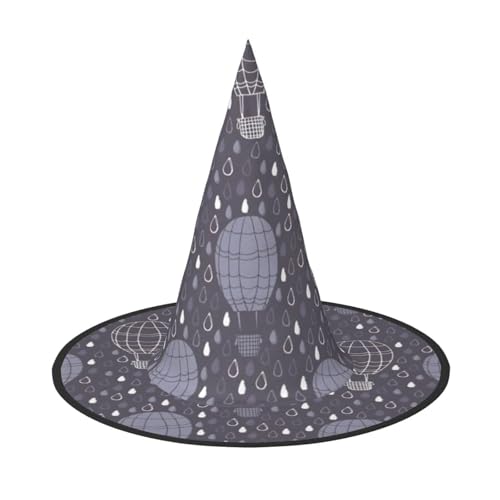 Heißluftballon-Druck Stylischer Vintage-Hut Karneval Halloween Hut Erwachsene Kostüm Zubehör Mottopartys Heißluftballon-Druck Stylischer Vintage-Hut Karneval Halloween Hut Erwachsene Kostüm Zubehör Mottopartys von HTTUP