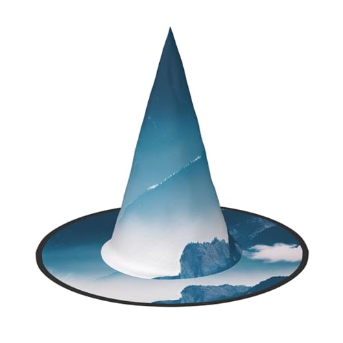 Landschaft mit Bergen Druck Karneval Halloween Hexenhut Kostüm Zubehör Faltbare Kappe Party Maskerade Dekor, Schwarz, 1 Landschaft mit Bergen Druck Karneval Halloween Hexenhut Kostüm Zubehör Faltbare Kappe Party Maskerade Dekor, Schwarz, 1 von HTTUP