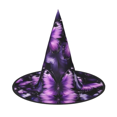 Lila & Schwarz Schmetterling Druck Karneval Halloween Hexenhut Kostüm Zubehör Faltbare Kappe Party Maskerade Dekor Lila & Schwarz Schmetterling Druck Karneval Halloween Hexenhut Kostüm Zubehör Faltbare Kappe Party Maskerade Dekor von HTTUP