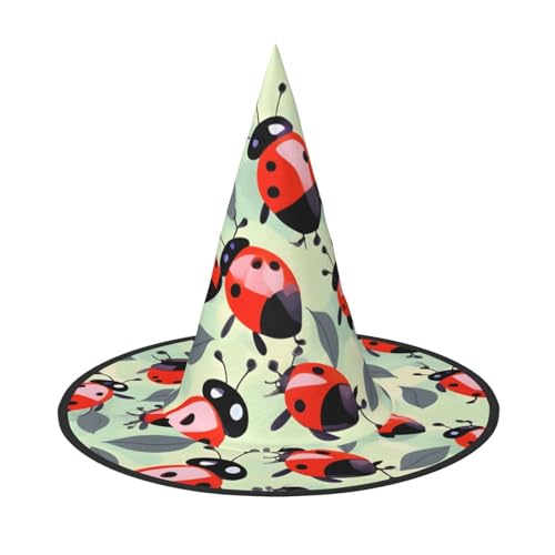 Marienkäfer Cartoon Muster Druck Karneval Halloween Hexenhut Kostüm Zubehör Faltbare Kappe Party Maskerade Dekor Marienkäfer Cartoon Muster Druck Karneval Halloween Hexenhut Kostüm Zubehör Faltbare Kappe Party Maskerade Dekor von HTTUP