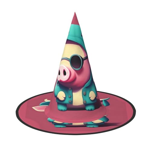 Niedlicher Schweine-Druck Karneval Halloween Hexenhut Kostüm Zubehör Faltbare Kappe Party Maskerade Dekor Niedlicher Schweine-Druck Karneval Halloween Hexenhut Kostüm Zubehör Faltbare Kappe Party Maskerade Dekor von HTTUP