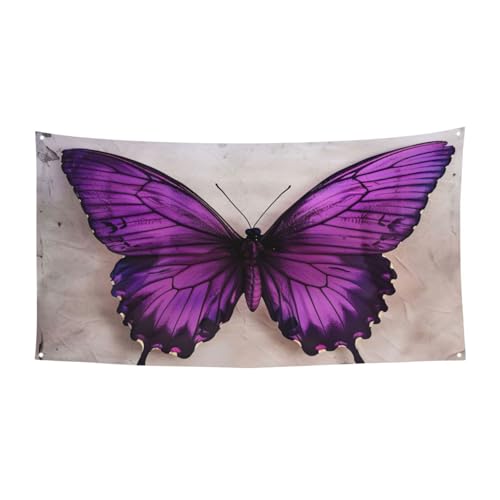 Party-Banner mit Schmetterlings-Motiv, Violett, Geburtstag, Jahrestag, Festliches Party-Banner für Halloween, Hochzeiten und Feiern Party-Banner mit Schmetterlings-Motiv, Violett, Geburtstag, Jahrestag, Festliches Party-Banner für Halloween, Hochzeiten und Feiern von HTTUP