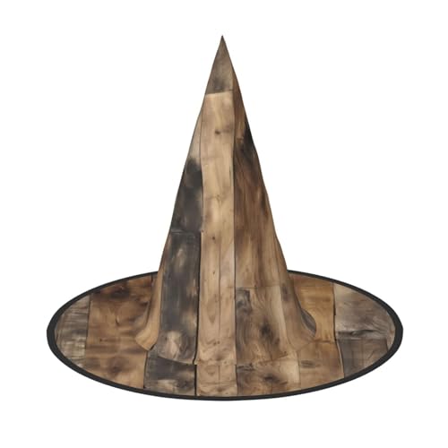 Rustikaler Holzplanken-Druck, Karneval, Halloween, Hexenhut, Kostüm, Zubehör, faltbare Kappe, Party, Maskerade Dekor Rustikaler Holzplanken-Druck, Karneval, Halloween, Hexenhut, Kostüm, Zubehör, faltbare Kappe, Party, Maskerade Dekor von HTTUP