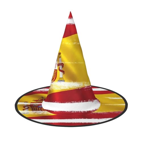 Spanische Flagge Druck Karneval Halloween Hexenhut Kostüm Zubehör Faltbare Kappe Party Maskerade Dekor Spanische Flagge Druck Karneval Halloween Hexenhut Kostüm Zubehör Faltbare Kappe Party Maskerade Dekor von HTTUP