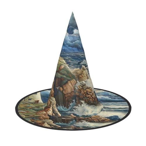 The Seaside Leuchtturm Druck Karneval Halloween Hexenhut Kostüm Zubehör Faltbare Kappe Party Maskerade Dekor The Seaside Leuchtturm Druck Karneval Halloween Hexenhut Kostüm Zubehör Faltbare Kappe Party Maskerade Dekor von HTTUP