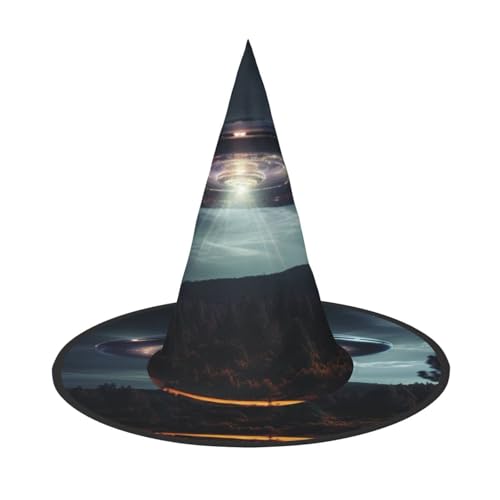 Ufo At Night Print Karneval Halloween Hexenhut Kostüm Zubehör Faltbare Kappe Party Maskerade Dekor Ufo At Night Print Karneval Halloween Hexenhut Kostüm Zubehör Faltbare Kappe Party Maskerade Dekor von HTTUP