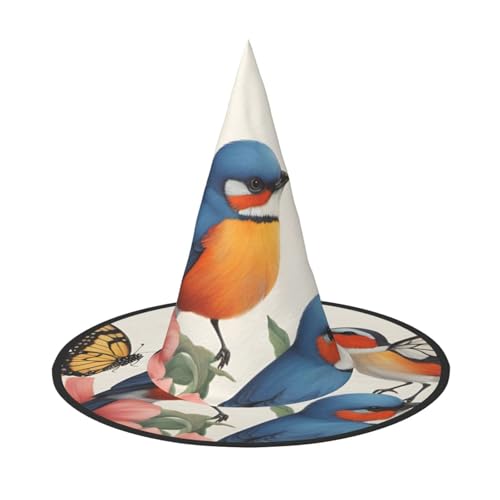 Vögel, Blumen, Schmetterling, Druck, Karneval, Halloween, Hexenhut, Kostüm, Zubehör, faltbare Kappe, Party, Maskerade Dekor Vögel, Blumen, Schmetterling, Druck, Karneval, Halloween, Hexenhut, Kostüm, Zubehör, faltbare Kappe, Party, Maskerade Dekor von HTTUP