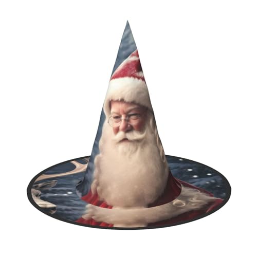 Weihnachten Weihnachtsmann Druck Karneval Halloween Hexenhut Kostüm Zubehör Faltbare Kappe Party Maskerade Dekor, Schwarz, 1 Weihnachten Weihnachtsmann Druck Karneval Halloween Hexenhut Kostüm Zubehör Faltbare Kappe Party Maskerade Dekor, Schwarz, 1 von HTTUP