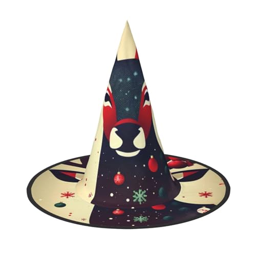 Weihnachtliches Hirschbild Druck Karneval Halloween Hexenhut Kostüm Zubehör Faltbare Kappe Party Maskerade Dekor Weihnachtliches Hirschbild Druck Karneval Halloween Hexenhut Kostüm Zubehör Faltbare Kappe Party Maskerade Dekor von HTTUP