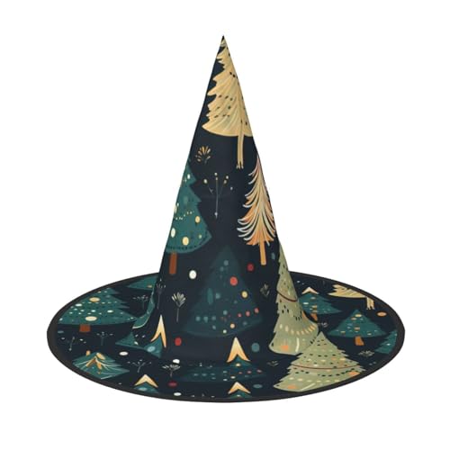 Weihnachtsbaum-Druck Karneval Halloween Hexenhut Kostüm Zubehör Faltbare Kappe Party Maskerade Dekor Weihnachtsbaum-Druck Karneval Halloween Hexenhut Kostüm Zubehör Faltbare Kappe Party Maskerade Dekor von HTTUP