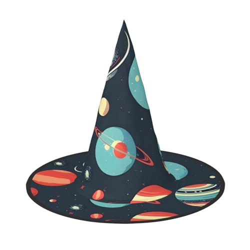 Weltraum Planet Druck Karneval Halloween Hexenhut Kostüm Zubehör Faltbare Kappe Party Maskerade Dekor Weltraum Planet Druck Karneval Halloween Hexenhut Kostüm Zubehör Faltbare Kappe Party Maskerade Dekor von HTTUP