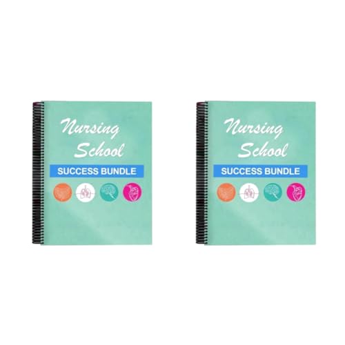 HTU Pflegebericht-Notizbücher ersetzt faltbares Pflege-Klemmbrett Einfache Taschenjournale Notizblöcke Spiral Klinische Essentials for Pflegewoche Wertschätzungsgeschenke-2pcs von HTU