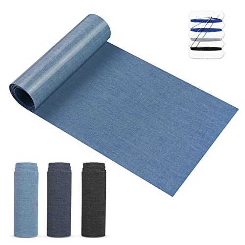 HTVRONT Flicken zum Aufbügeln, 10.1 x 50.8 cm, 4 Rollen- Bügelflicken 4 Farben für die Reparatur von Innerhalb Jeans und Kleidung (ROLL) von HTVRONT