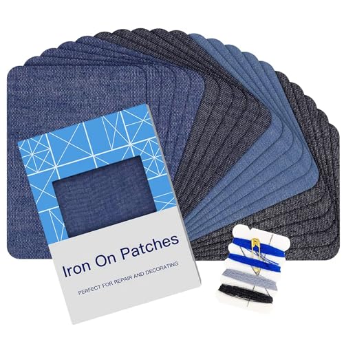 HTVRONT Bügelflicken 20 Stücke Jeans Flicken zum Aufbügeln innen 9,5 cm x 12,5 cm und Kleidung von Kindern und Erwachsenen HTVRONT Bügelflicken 20 Stücke Jeans Flicken zum Aufbügeln innen 9,5 cm x 12,5 cm und Kleidung von Kindern und Erwachsenen von HTVRONT