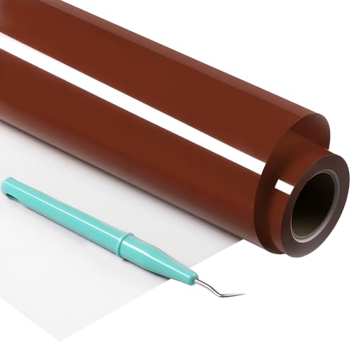 HTVRONT HTV Rolle Wärmetransfer-Vinyl – 30,5 cm x 7,6 m, braunes Vinyl zum Aufbügeln, für T-Shirts, einfach zu jäten und zu übertragen, HTV-Vinyl, kompatibel mit allen Schneidemaschinen HTVRONT HTV Rolle Wärmetransfer-Vinyl – 30,5 cm x 7,6 m, braunes Vinyl zum Aufbügeln, für T-Shirts, einfach zu jäten und zu übertragen, HTV-Vinyl, kompatibel mit allen Schneidemaschinen von HTVRONT