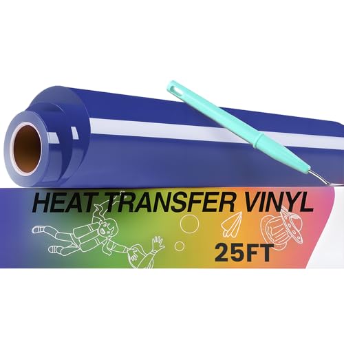 HTVRONT HTV Rolle Wärmetransfer-Vinyl – 30,5 cm x 7,6 m, königsblaues Vinyl zum Aufbügeln, für T-Shirts, einfach zu jäten und zu übertragen, HTV-Vinyl, kompatibel mit allen Schneidemaschinen HTVRONT HTV Rolle Wärmetransfer-Vinyl – 30,5 cm x 7,6 m, königsblaues Vinyl zum Aufbügeln, für T-Shirts, einfach zu jäten und zu übertragen, HTV-Vinyl, kompatibel mit allen Schneidemaschinen von HTVRONT