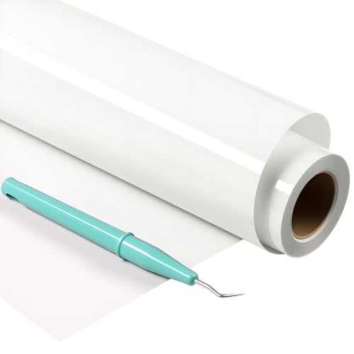 HTVRONT HTV Rolle Wärmetransfer-Vinyl – 30,5 cm x 7,6 m, weißes Vinyl zum Aufbügeln, für T-Shirts, einfach zu jäten und zu übertragen, HTV-Vinyl, kompatibel mit allen Schneidemaschinen HTVRONT HTV Rolle Wärmetransfer-Vinyl – 30,5 cm x 7,6 m, weißes Vinyl zum Aufbügeln, für T-Shirts, einfach zu jäten und zu übertragen, HTV-Vinyl, kompatibel mit allen Schneidemaschinen von HTVRONT