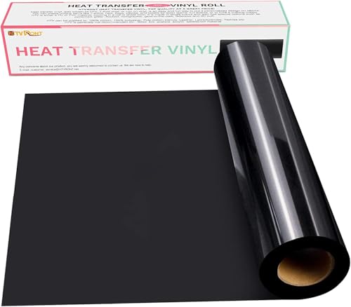 HTVRONT Hitze-Transfer-Vinyl, 30,5 cm x 4,5 m, leicht zu schneiden und zu entfernen, für Silhouette und Cricut DIY schwarzes HTV Vinyl für T-Shirts HTVRONT Hitze-Transfer-Vinyl, 30,5 cm x 4,5 m, leicht zu schneiden und zu entfernen, für Silhouette und Cricut DIY schwarzes HTV Vinyl für T-Shirts von HTVRONT