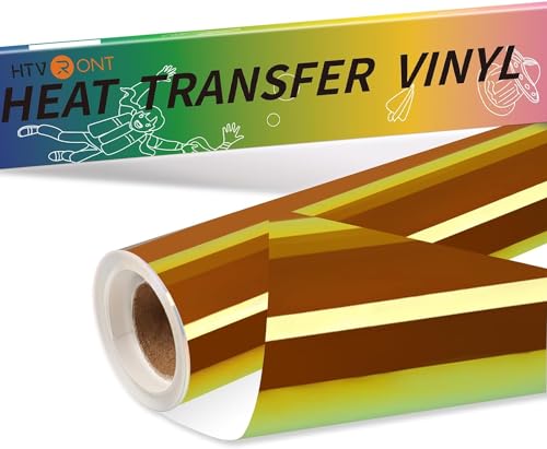 HTVRONT Holografisches Wärmetransfer-Vinyl, 30,5 cm x 1,8 m, holografisches HTV für Hemden, Hüte, holografisches Vinyl zum Aufbügeln für Cricut & Cameo, matellischer Glanz, leicht zu schneiden und zu HTVRONT Holografisches Wärmetransfer-Vinyl, 30,5 cm x 1,8 m, holografisches HTV für Hemden, Hüte, holografisches Vinyl zum Aufbügeln für Cricut & Cameo, matellischer Glanz, leicht zu schneiden und zu von HTVRONT