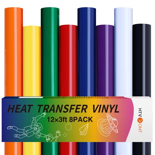 HTVRONT Plotterfolie Textil, 30.5cm × 91cm 8 Rollen Flexfolie Textil Plotter für Kleidung, Flexfolie für Aufbügeln von T-Shirts & Anderen Stoffen Stoffe,Geeignet für alle Arten von Schneidemaschinen HTVRONT Plotterfolie Textil, 30.5cm × 91cm 8 Rollen Flexfolie Textil Plotter für Kleidung, Flexfolie für Aufbügeln von T-Shirts & Anderen Stoffen Stoffe,Geeignet für alle Arten von Schneidemaschinen von HTVRONT