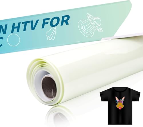 HTVRONT Sublimations-HTV für dunkle/helle Stoffe, glänzendes Sublimationsvinyl, 30,5 cm x 3 m, für T-Shirts, funktioniert zusammen mit Sublimationspapier, Sublimationstinte, Heißpresse von HTVRONT